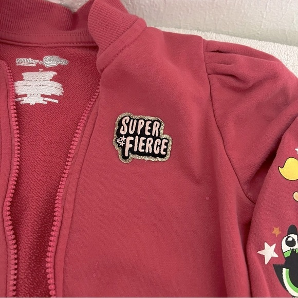 365 Kids from Garanimals + Powerpuff Girls Full Zip Jacket with Pockets Size 7 - Picture 2 of 6